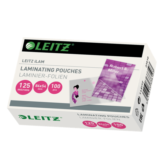 Bolsas De Plastificación Ilam De Leitz, 54 X 86 Mm, 125 Micras Transparente