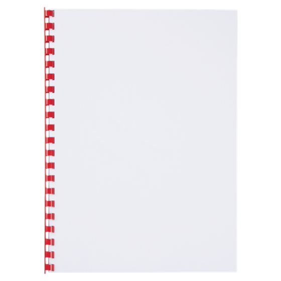 Canutillo plástico DIN A4 GBC 10 mm (Caja 100), rojo