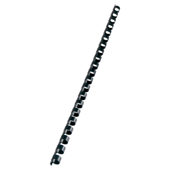 Canutillo plástico DIN A4 GBC 10 mm (Caja 100), negro