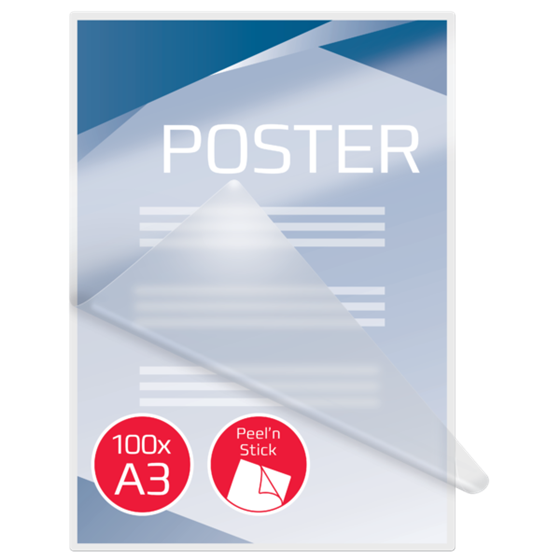 Carteras plastificación GBC DIN A3 autoadhesiva (303X426) 2X125 mic. (Caja 100) 