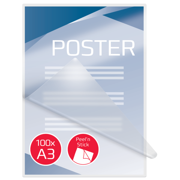 Carteras plastificación GBC DIN A3 autoadhesiva (303X426) 2X125 mic. (Caja 100) 