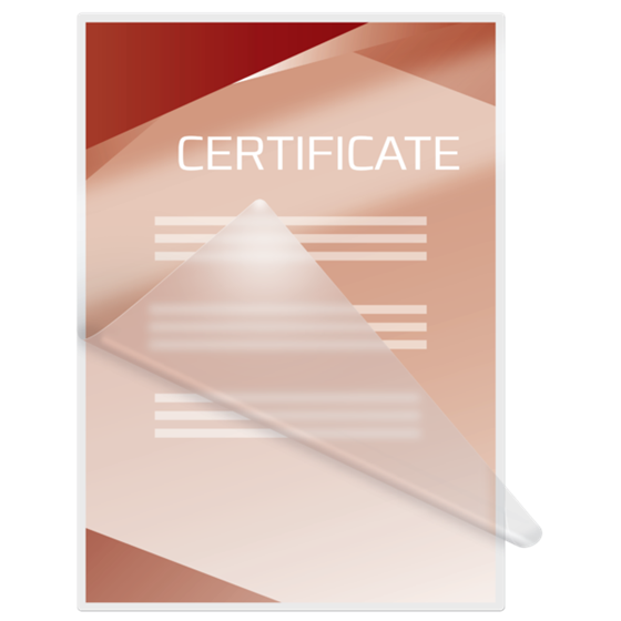 Carteras plastificación GBC DIN A4 autoadhesiva (216X303) 2X125 mic. (Caja 100) 