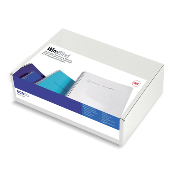 Wirebind Encuadernación GBC Nº4 (6.3 mm) (Caja 100), blanco