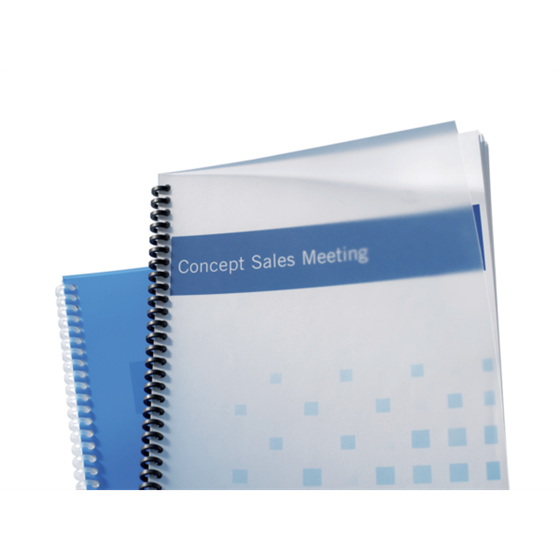 Tapas Para Encuadernación Polyclearview™ De Gbc. A4, 800 Micras, Negras Y Mates (50) Negro