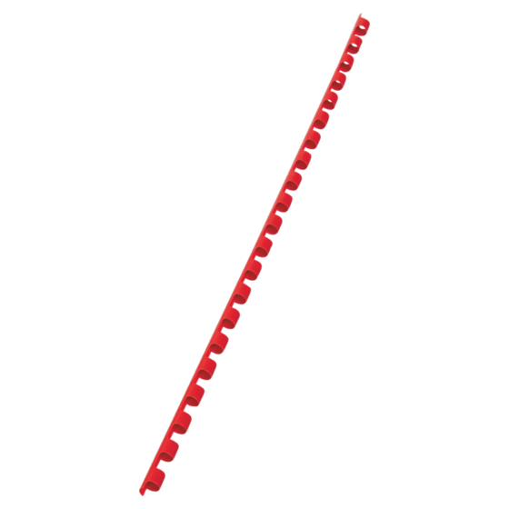 Canutillo plástico DIN A4 GBC 6 mm (Caja 100), rojo
