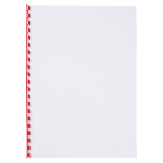 Canutillo plástico DIN A4 GBC 6 mm (Caja 100), rojo