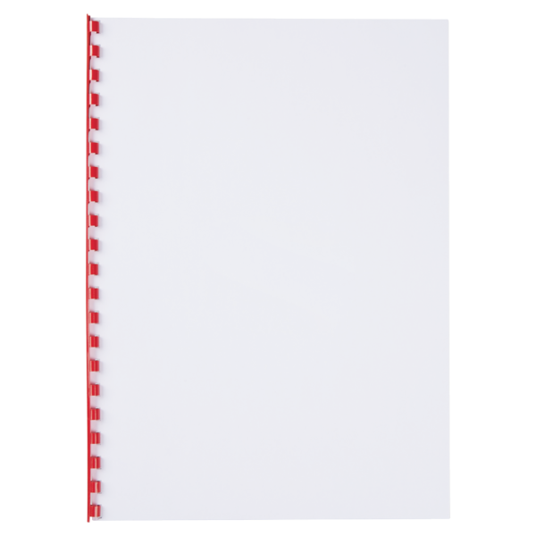 Canutillo plástico DIN A4 GBC 6 mm (Caja 100), rojo