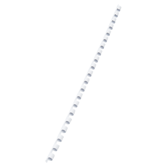 Canutillo plástico DIN A4 GBC 6 mm (Caja 100), blanco
