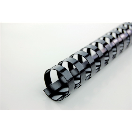 Canutillo plástico DIN A4 GBC 6 mm (Caja 100), negro