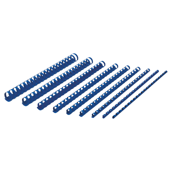 Canutillo plástico DIN A4 GBC 6 mm (Caja 100), azul