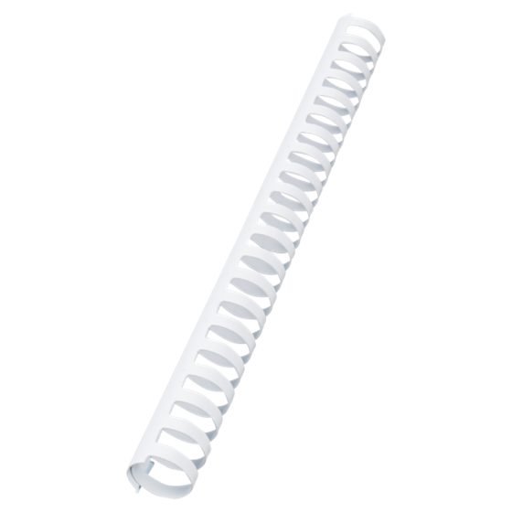 Canutillo plástico DIN A4 GBC 25 mm (Caja 50), blanco