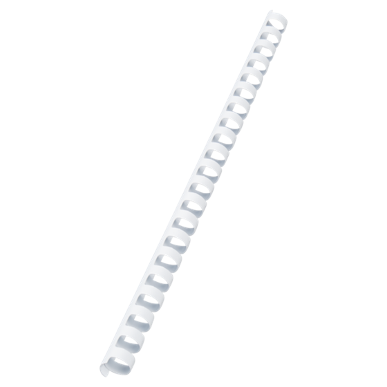 Canutillo plástico DIN A4 GBC 14mm (Caja 100), blanco