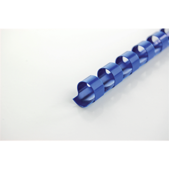 Canutillo plástico DIN A4 GBC 8 mm (Caja 100), azul