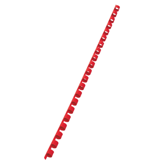 Canutillo plástico DIN A4 GBC 8 mm (Caja 100), rojo