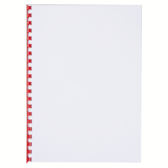 Canutillo plástico DIN A4 GBC 8 mm (Caja 100), rojo