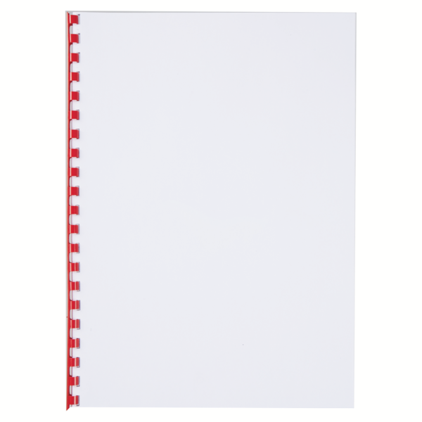 Canutillo plástico DIN A4 GBC 8 mm (Caja 100), rojo