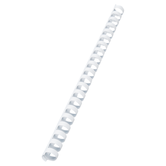 Canutillo plástico DIN A4 GBC 16 mm (Caja 100), blanco