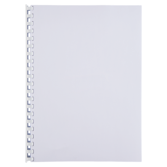 Canutillo plástico DIN A4 GBC 16 mm (Caja 100), blanco