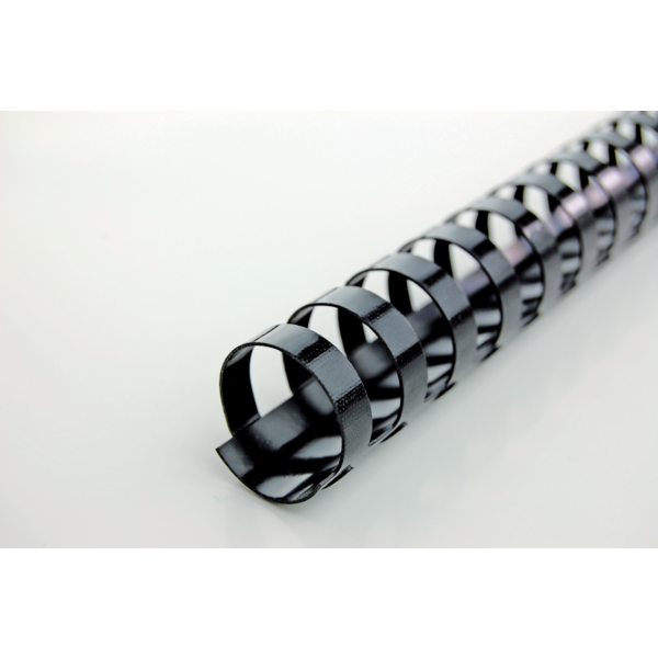 Canutillo plástico DIN A4 GBC 22 mm (Caja 100), negro