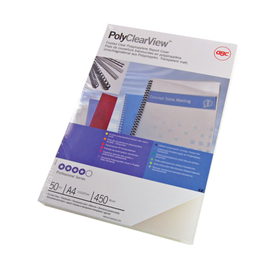 Portada Encuadernación Gbc Polyclearview Transparente Brillo/Mate 300 micras DIN A4 (Pack 100)