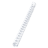 Canutillo plástico DIN A4 GBC 32 mm ovalados (Caja 50), blanco
