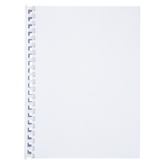 Canutillo plástico DIN A4 GBC 32 mm ovalados (Caja 50), blanco