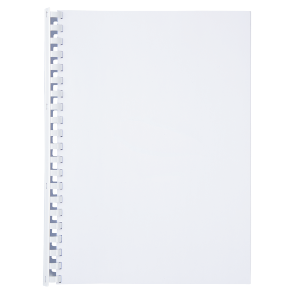 Canutillo plástico DIN A4 GBC 32 mm ovalados (Caja 50), blanco