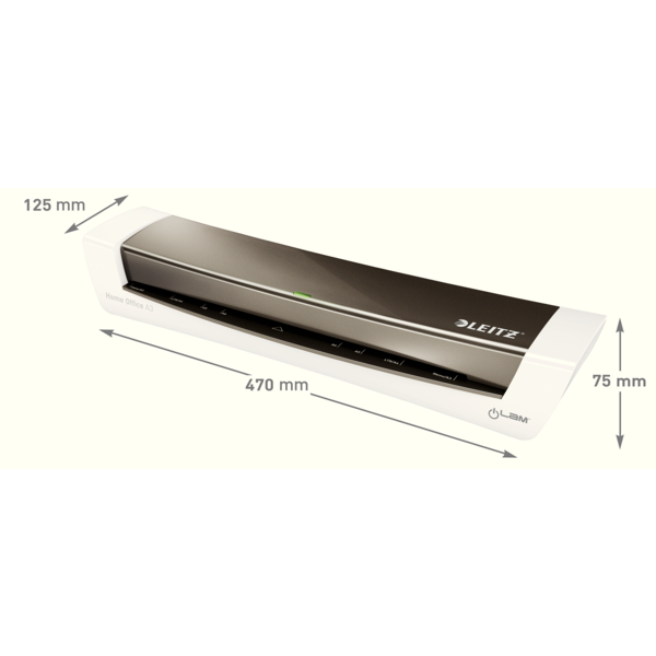 Plastificadora Leitz Ilam Home Office A3 Gris Oscuro