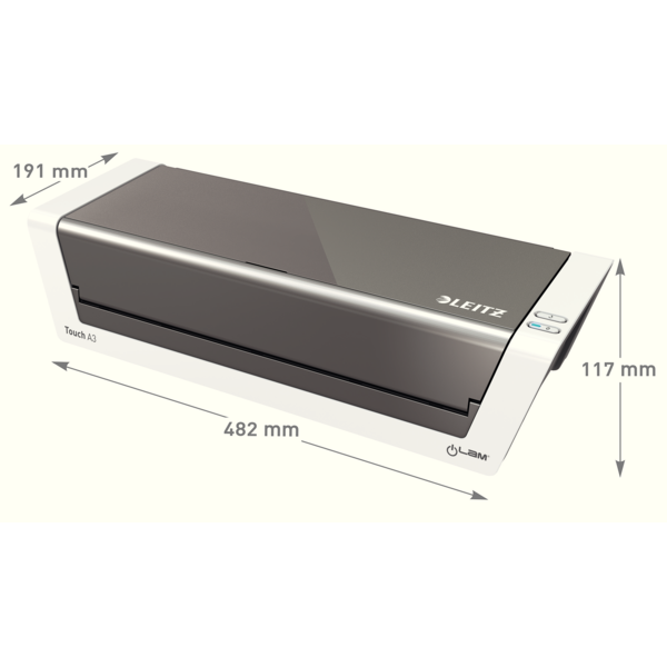 Plastificadora A3 Ilam Touch 2 De Leitz Blanco Brillante / Antracita