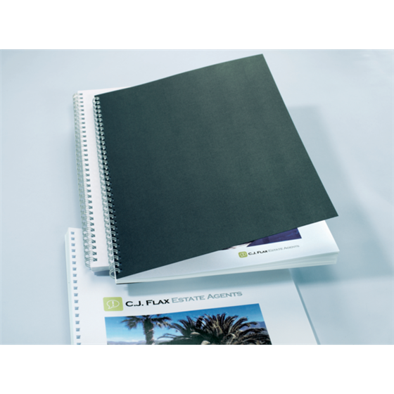 Portada Encuadernar Gbc Linenweave Negro 250 grs DIN A4 (Pack 100)