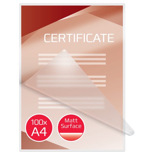 Carteras plastificación GBC DIN A4 mate (216X303) 2X125 mic. (Caja 100) 