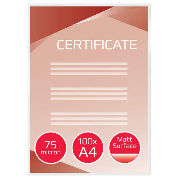 Carteras plastificación GBC DIN A4 mate (216X303) 2X75 mic. (Caja 100) 