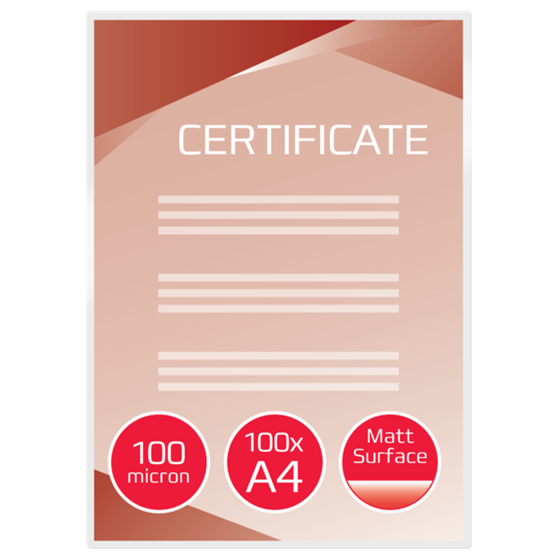 Carteras plastificación GBC DIN A4 mate (216X303) 2X100 mic. (Caja 100) 