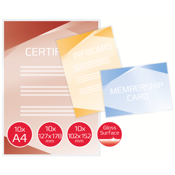 Pack De Carteras Plastificación  Gbc Transparente