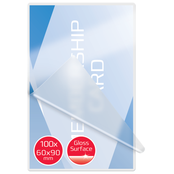 Carteras plastificación GBC NIF (60X90) 2X125 mic. (Caja 100) 