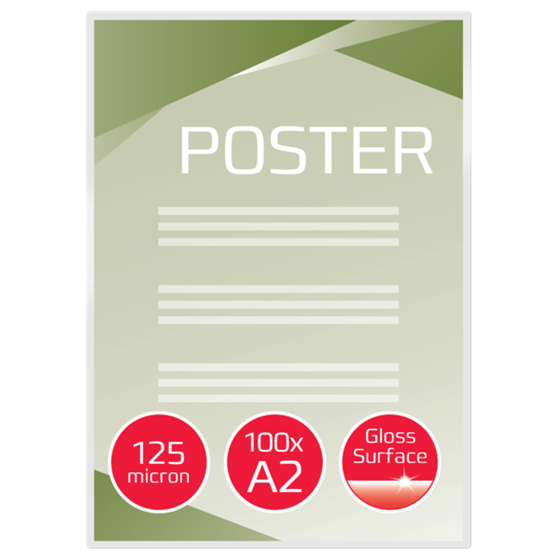 Carteras plastificación GBC DIN A2 (426X600) 2X125 mic. (Caja 50) 