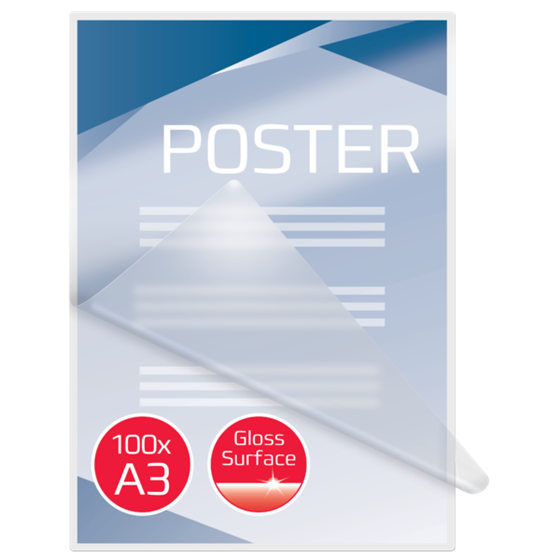 Carteras plastificación GBC DIN A3 (303X426) 2X125 mic. (Caja 100) 