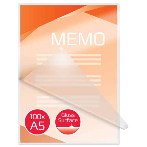 Carteras plastificación GBC DIN A5 (154X216) 2X125 mic. (Caja 100) 