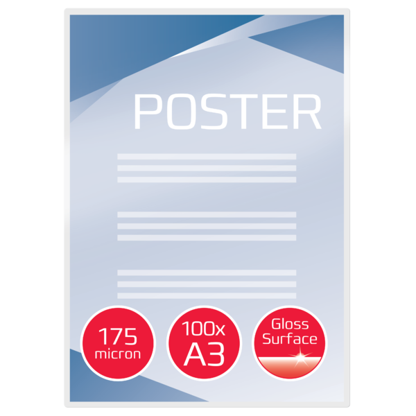 Carteras plastificación GBC DIN A3 (303X426) 2X175 mic. (Caja 100) 