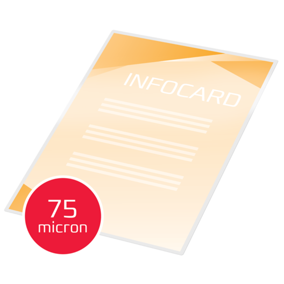 Carteras plastificación GBC DIN A6 (111X156) 2X75 mic. (Caja 100) 