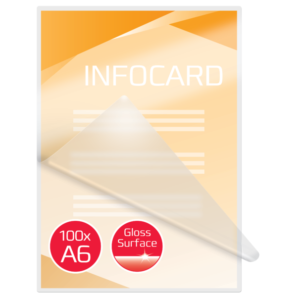 Carteras plastificación GBC DIN A6 (111X156) 2X75 mic. (Caja 100) 