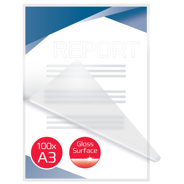 Carteras plastificación GBC DIN A3 (303X426) 2X80 mic. (Caja 100) 