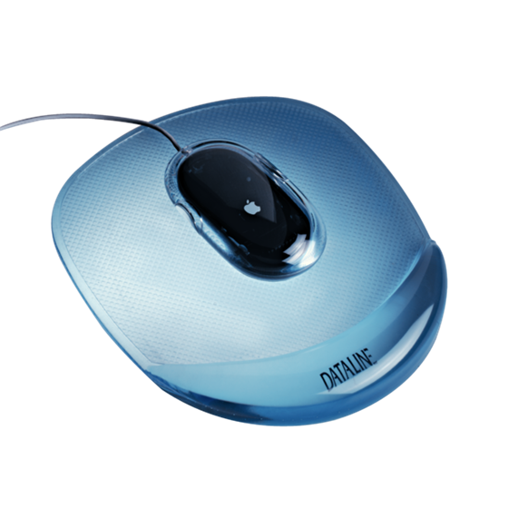 Alfombrillas Con Reposamuñecas Gama Cristal Azul Transparente