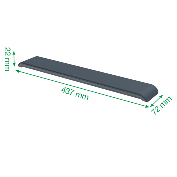 Reposamuñecas Ajustable Para Teclado Leitz Ergo Gris Oscuro