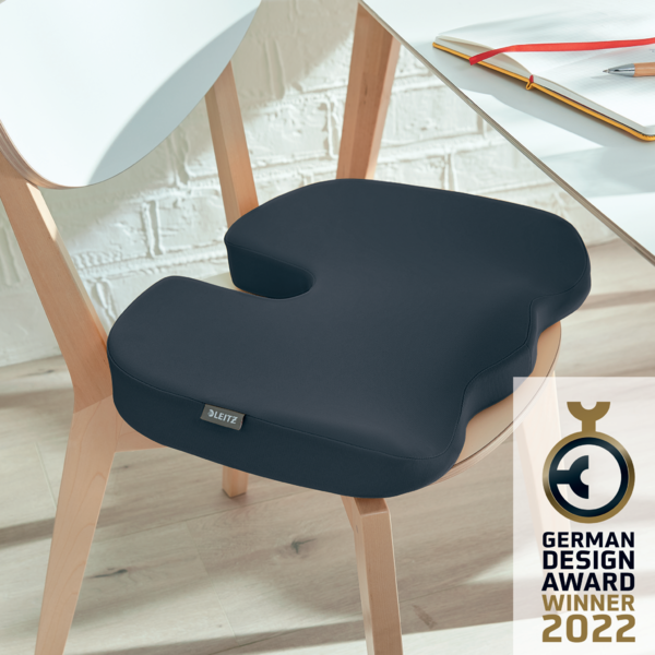 Cojín De Asiento Leitz Ergo Cosy Gris Terciopelo