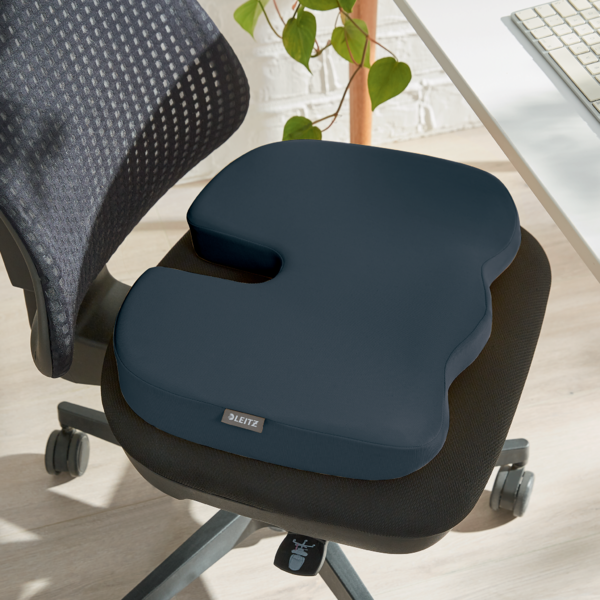 Cojín De Asiento Leitz Ergo Cosy Gris Terciopelo