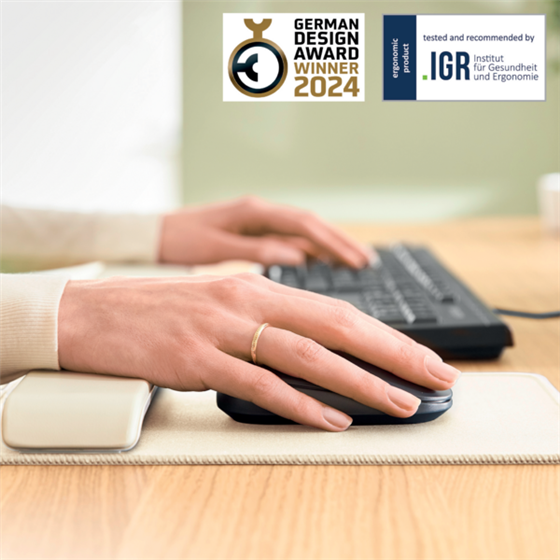 Alfombrilla Para Ratón Con Reposamuñecas Ajustable Leitz Ergo Gris