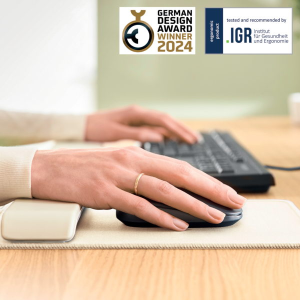 Alfombrilla Para Ratón Con Reposamuñecas Ajustable Leitz Ergo Gris