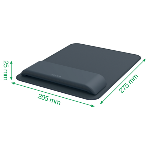 Alfombrilla Para Ratón Con Reposamuñecas Ajustable Leitz Ergo Gris Oscuro