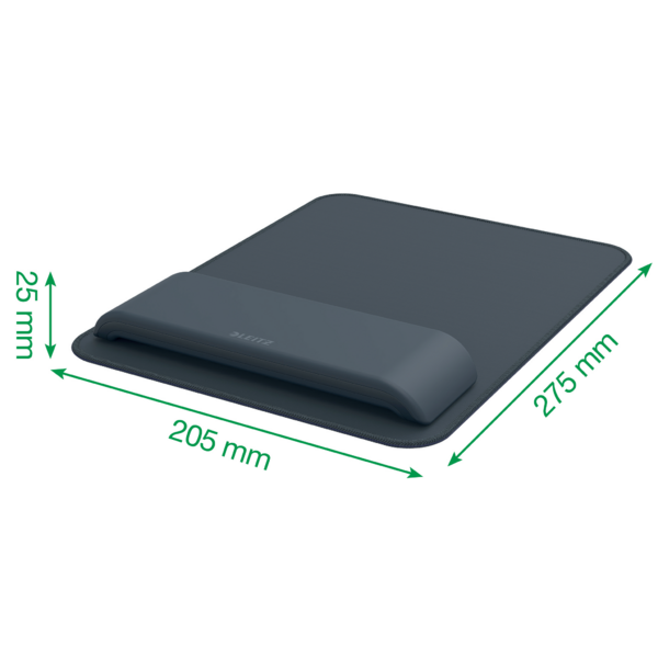 Alfombrilla Para Ratón Con Reposamuñecas Ajustable Leitz Ergo Gris Oscuro